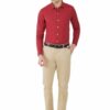 Maroon Men's Formal Slim Fit Shirt - Image 2