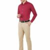 Maroon Men's Formal Slim Fit Shirt - Image 5