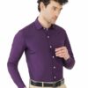 Mauve Men's Formal Slim Fit Shirt - Image 4
