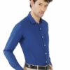 Royal Blue Men's Formal Slim Fit Shirt - Image 4