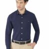 Dark Blue Men's Formal Slim Fit Shirt