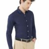 Dark Blue Men's Formal Slim Fit Shirt - Image 4