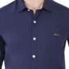 Dark Blue Men's Formal Slim Fit Shirt - Image 6