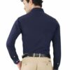 Dark Blue Men's Formal Slim Fit Shirt - Image 7