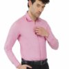 Coral Pink Men's Formal Slim Fit Shirt - Image 4