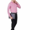 Coral Pink Men's Formal Slim Fit Shirt - Image 6