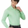 Light Green Men's Formal Slim Fit Shirt - Image 4