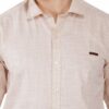 Cream Cotton Linen Cambrey slim Fit Shirt - Image 6
