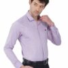 Purple Cambrey Men's Formal Slim Fit Shirt - Image 4