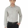 Grey Cotton Linen Cambrey slim Fit Shirt - Image 2