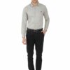 Grey Cotton Linen Cambrey slim Fit Shirt - Image 3