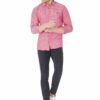 Pink & White Striped Formal Slim Fit Shirt for Men - Image 8