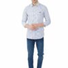 White Thin Striped Formal Slim Fit Shirt for Men - Image 2