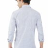 White Thin Striped Formal Slim Fit Shirt for Men - Image 5