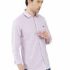 Purple & White Striped Formal Slim Fit Shirt for Men - Image 5