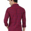 Red & Blue Checks Formal Slim Fit Shirt for Men - Image 6