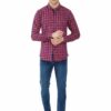 Blue & Red Checks Formal Slim Fit Shirt for Men
