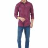 Blue & Red Checks Formal Slim Fit Shirt for Men - Image 3