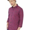 Blue & Red Checks Formal Slim Fit Shirt for Men - Image 4