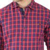 Blue & Red Checks Formal Slim Fit Shirt for Men - Image 6