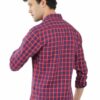 Blue & Red Checks Formal Slim Fit Shirt for Men - Image 7