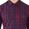 Blue & Red Formals Checkers 100% Cotton Slim Fit Shirt for Men - Image 6