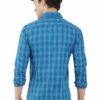 Blue Checks Formal Slim Fit Shirt for Men - Image 6