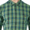 Green Formals Checkers 100% Cotton Slim Fit Shirt for Men - Image 6