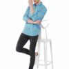 Light Blue Formals Checkers 100% Cotton Slim Fit Shirt for Men - Image 6