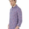 Blue Formals Checkers 100% Cotton Slim Fit Shirt for Men - Image 4