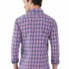 Blue Formals Checkers 100% Cotton Slim Fit Shirt for Men - Image 6