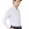 Plain White Men's Formal Slim Fit Shirt - Image 4