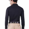 Black Rich Cotton Linen Slim Fit Shirt - Image 6