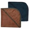 Mynte Baby Towel Antibacterial, Supersoft & Superabsorbent Premium Bamboo (550 GSM) Random 2 Colors from Beige, Brown, Blue and Cyan, (Set Of 2)