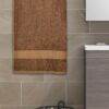 Mynte Brown Bath Towel Antibacterial, Supersoft & Superabsorbent Premium Bamboo (550 GSM) Set Of 1 - Image 2
