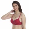 Mynte Red/Maroon/Pink Bra Combo Rich Cotton Lightly Padded Non-Wired Full Cup Regular Bra (Pack of 3) - Image 4