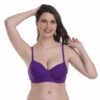 Mynte Red/Purple/Black Bra Combo Rich Cotton Lightly Padded Non-Wired Full Cup Regular Bra (Pack of 3) - Image 4
