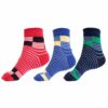 Mynte Red, Blue & Navy Blue Premium Bamboo Modal Blend Crew Length Kids' Socks (Pack Of 3) 8 To 10 Years