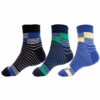 Mynte Blue, Black & Navy Blue Premium Bamboo Modal Blend Crew Length Kids' Socks (Pack Of 3) 8 To 10 Years