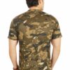 Camo Half Sleeves Zipped Round Neck T-Shirt for Men - Image 3