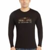 Vintage Black Round Neck Full Sleeves Men's T-Shirt