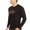 Vintage Black Round Neck Full Sleeves Men's T-Shirt - Image 2