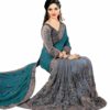 Morpeach Saree with Blouse Piece Women's Heavy Embroidery Work Saree - Image 2