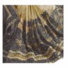 Grey. Saree with Blouse Piece Women's Heavy Embroidery Work Saree - Image 3