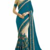 Morpeach. Saree with Blouse Piece Women's Heavy Embroidery Work Saree