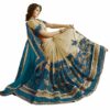 Morpeach. Saree with Blouse Piece Women's Heavy Embroidery Work Saree - Image 2