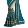 Morpeach. Saree with Blouse Piece Women's Heavy Embroidery Work Saree - Image 3