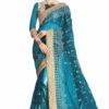 Morpeach Saree with Blouse Piece Women's Heavy Embroidery Work Saree