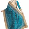 Morpeach Saree with Blouse Piece Women's Heavy Embroidery Work Saree - Image 2