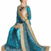 Morpeach Saree with Blouse Piece Women's Heavy Embroidery Work Saree - Image 3